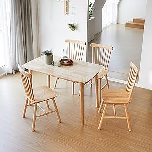 Mixed Wooden Dining Table, wooden chair