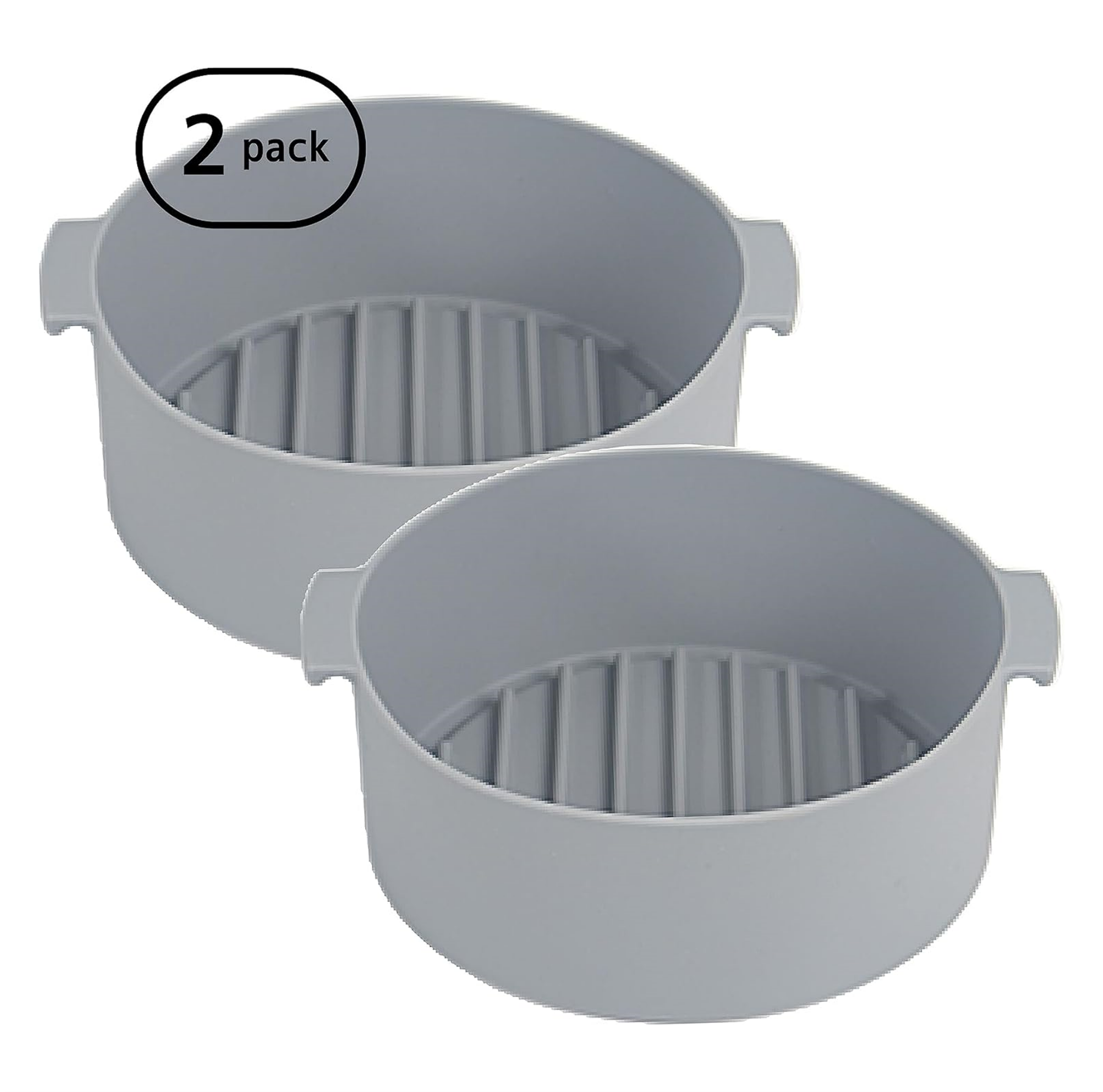 Jovely 7.5 Inch Grey Silicone Air Fryer 2 Pack